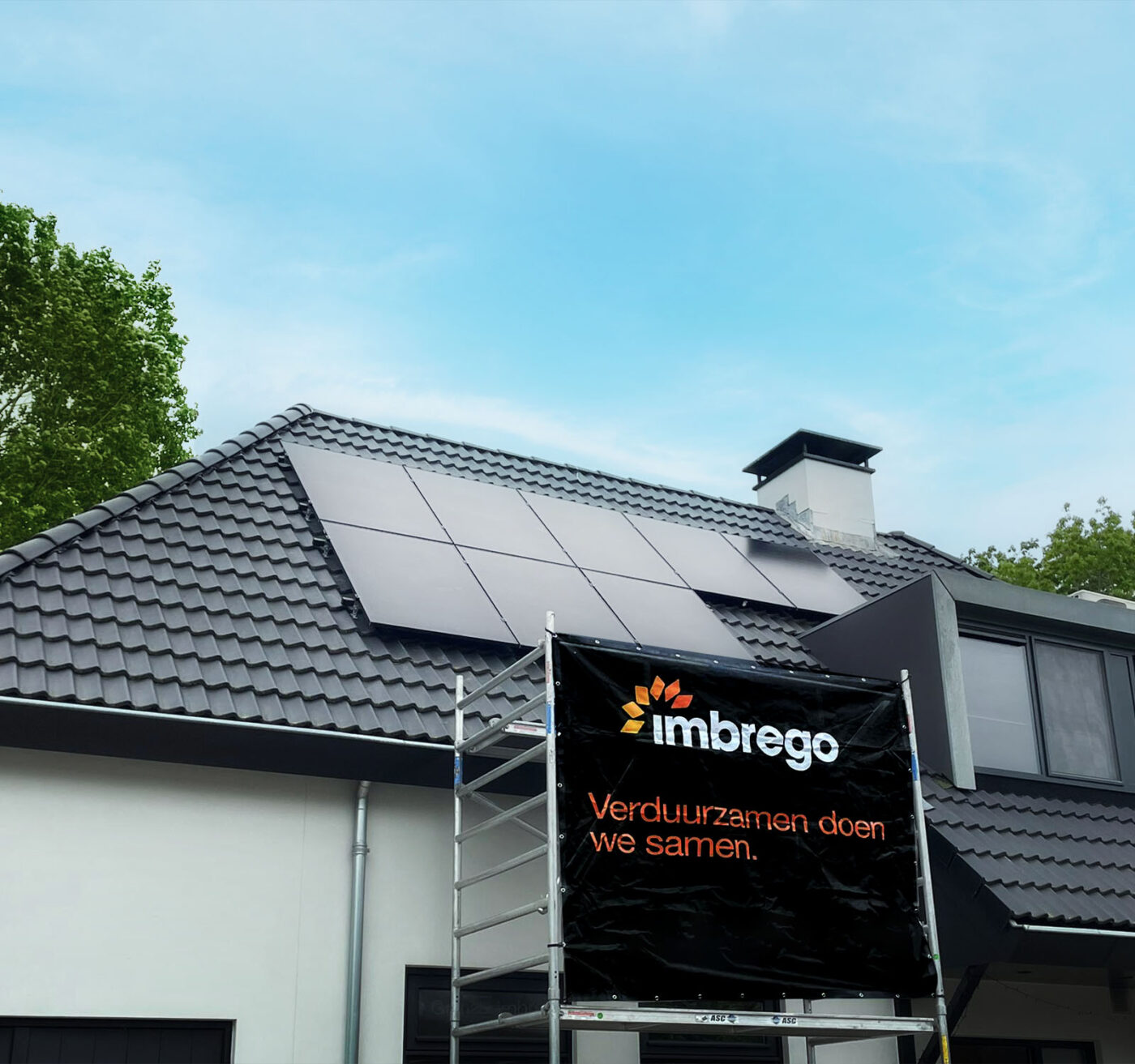 Zonnepanelen op een woning door Imbrego